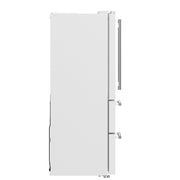 Forno Espresso Moena 36 in Counter-Depth French Door Refrigerator, 19.2 cu ft, White, with Ice Maker and Stainless Steel Handles (FFRBI1820-36WHT)
