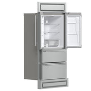 Forno Moena 40-Inch Built-In French Door Refrigerator, 19.2 cu. ft., Stainless Steel, Ice Maker, Modern Trim Kit (Model FFRBI1820-40MG)