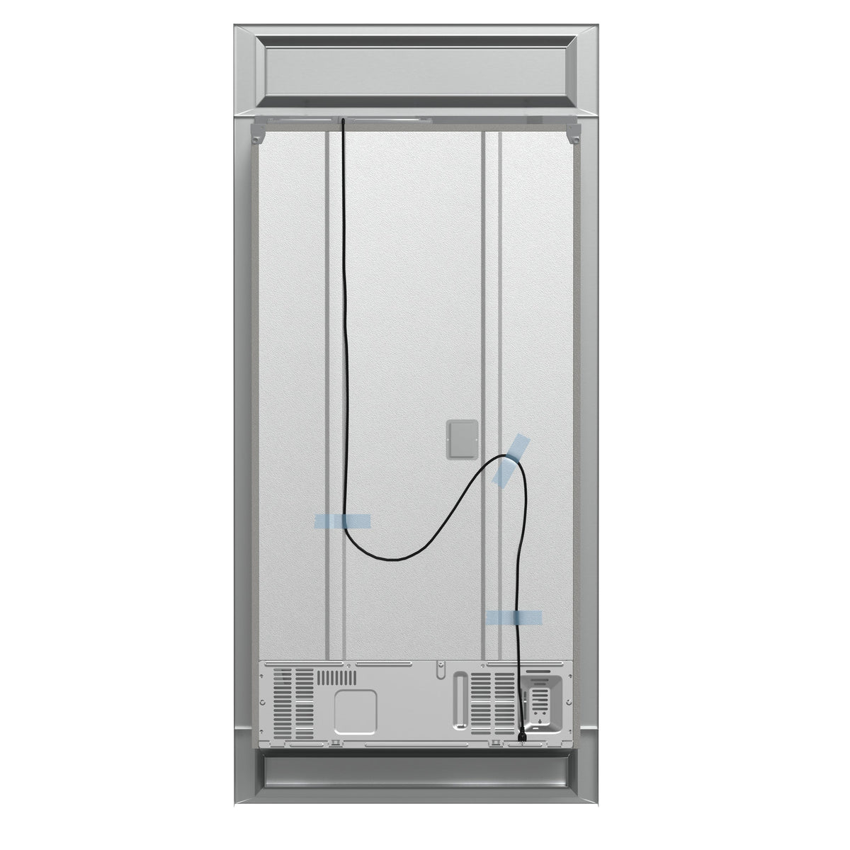 Forno Moena 40-Inch Built-In French Door Refrigerator, 19.2 cu. ft., Stainless Steel, Ice Maker, Modern Trim Kit (Model FFRBI1820-40MG)
