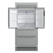 Forno Moena 40-Inch Built-In French Door Refrigerator, 19.2 cu ft, Stainless Steel, Ice Maker, Trim Kit (FFRBI1820-40SG)