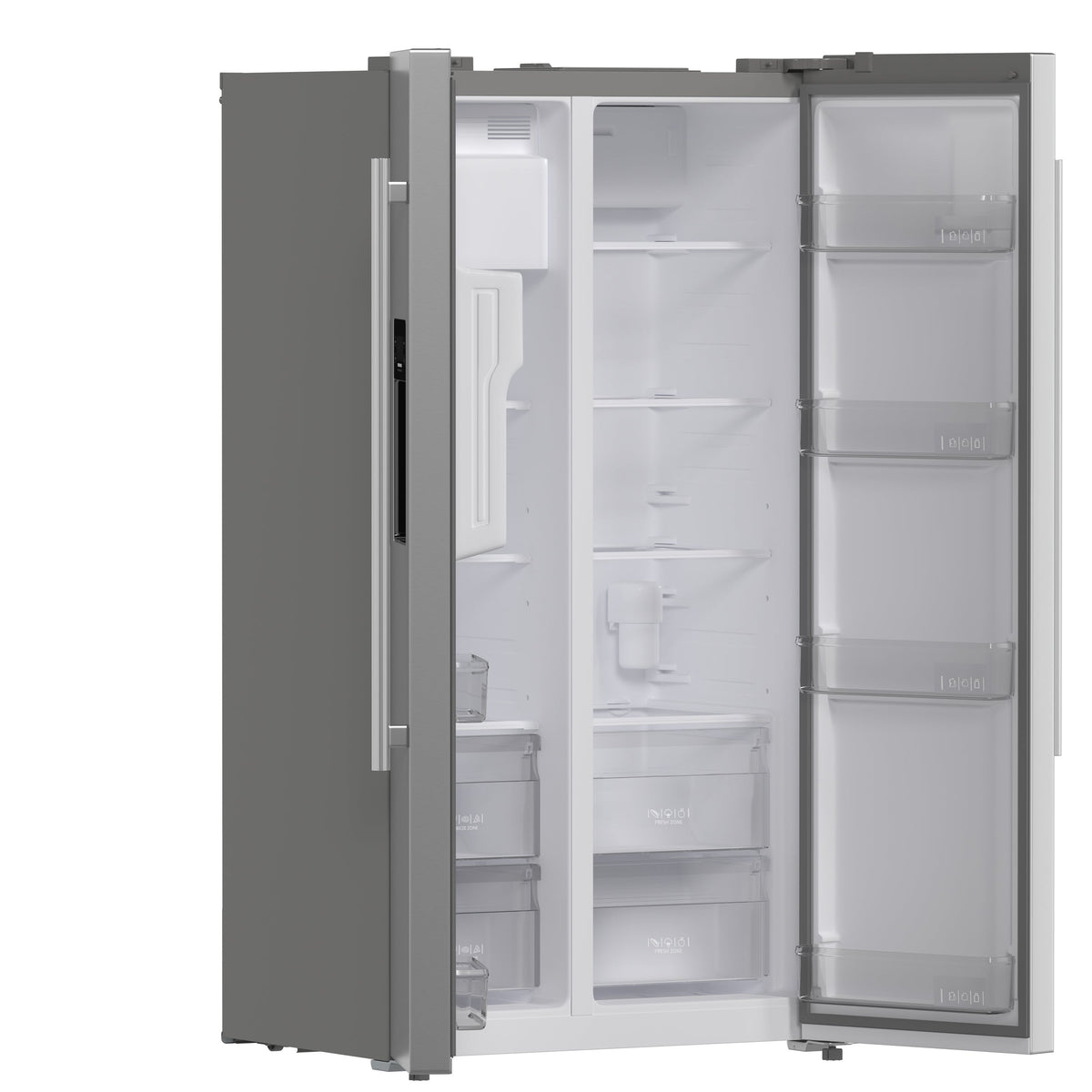 Forno Salerno 36-Inch Built-In Side-by-Side Refrigerator, 20 Cu. Ft., Water and Ice Dispenser, Model FFRBI1844-36SB