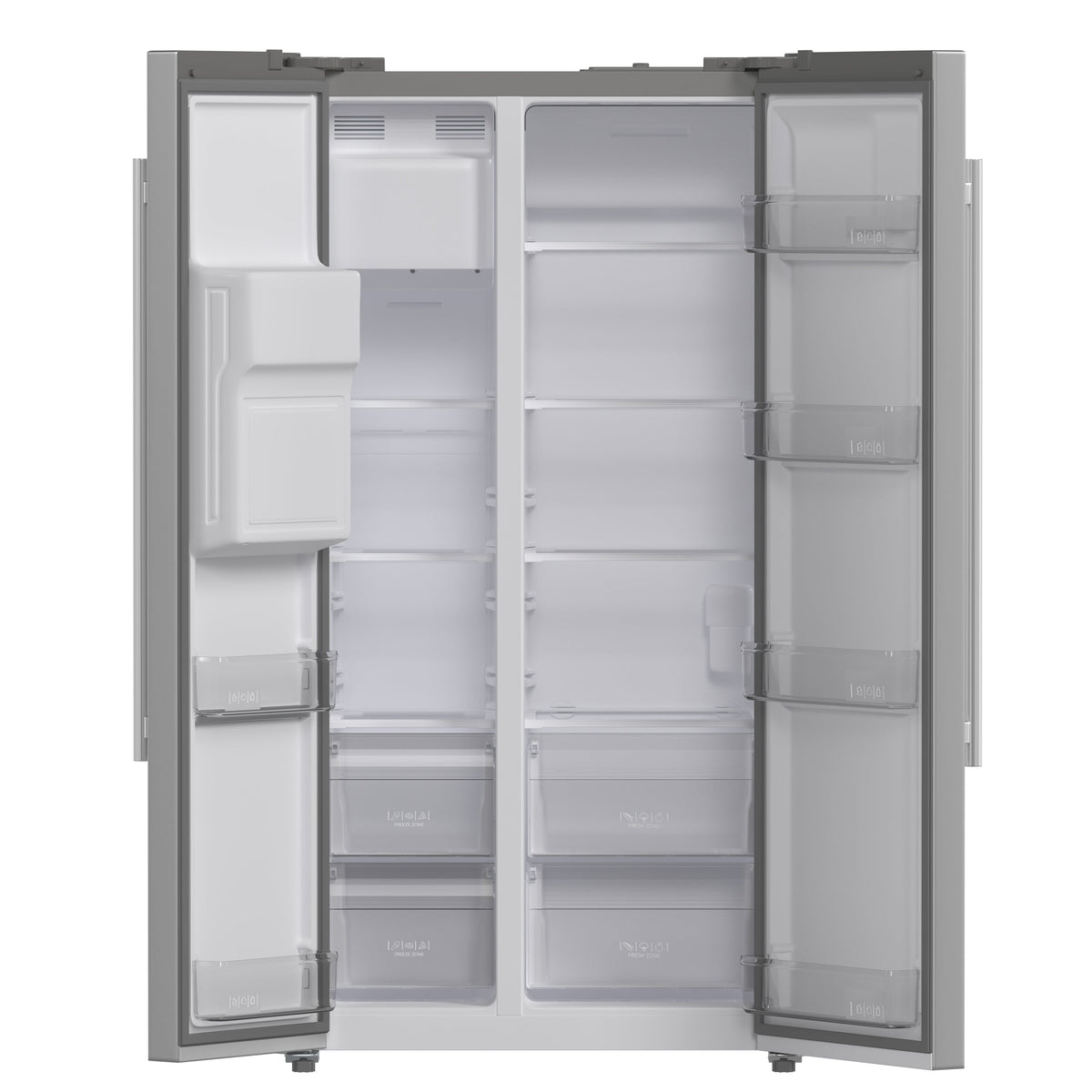 Forno Salerno 36-Inch Built-In Side-by-Side Refrigerator, 20 Cu. Ft., Water and Ice Dispenser, Model FFRBI1844-36SB