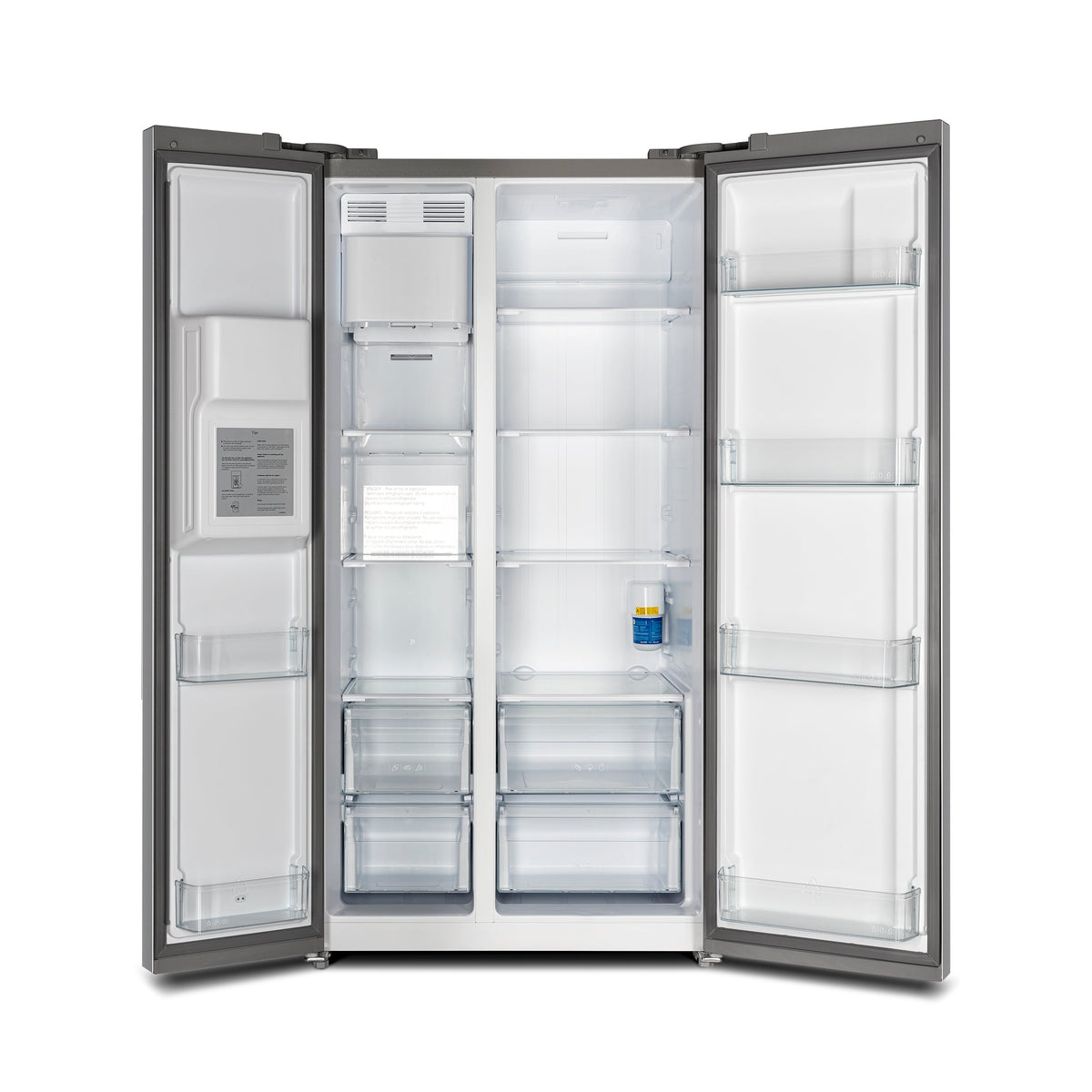 Forno Salerno 40-Inch Built-In Side-by-Side Refrigerator, 20 Cu. Ft., Water & Ice Dispenser, Stainless Steel with Grill Trim Kit (FFRBI1844-40SG)