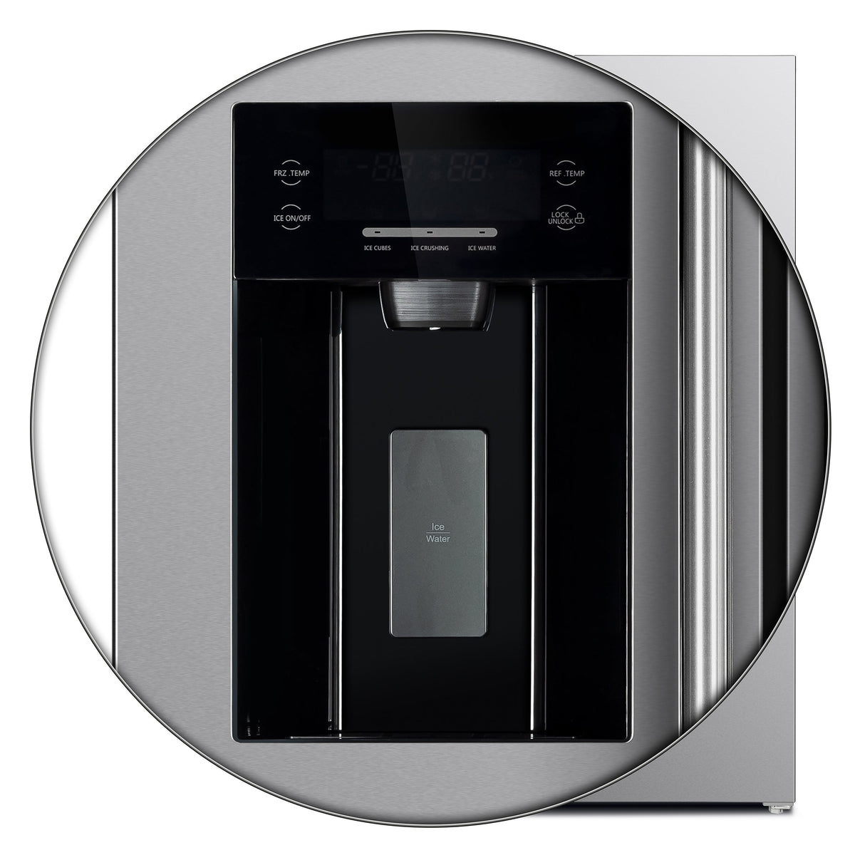 Forno Salerno 40-Inch Built-In Side-by-Side Refrigerator, 20 Cu. Ft., Water & Ice Dispenser, Stainless Steel with Grill Trim Kit (FFRBI1844-40SG)
