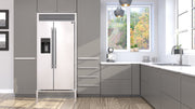 Forno Salerno 40-Inch Built-In Side-by-Side Refrigerator, 20 Cu. Ft., Water & Ice Dispenser, Stainless Steel with Grill Trim Kit (FFRBI1844-40SG)