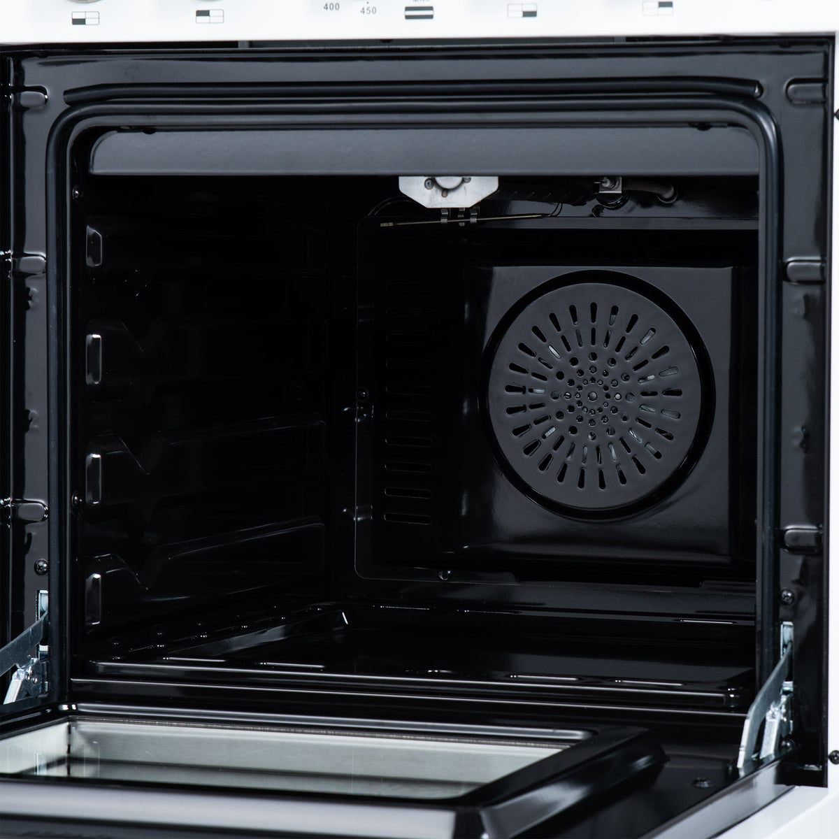 FORNO Breno 24-Inch Freestanding Gas Range, 2.3 cu. ft. Oven, 4 Sealed Burners, Storage Drawer, Air Fryer Kit, White with Antique Brass Accents (Model FFSGS6272-24WHT)