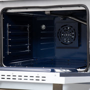 Forno Massimo 30-Inch Freestanding Gas Range, 4.32 cu. ft. Oven, 5 Sealed Burners, Air Fry Kit, White with Antique Brass Accents (Model FFSGS6239-30WHT)