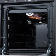 Forno Lamazze 20-Inch Freestanding Gas Range, 2.05 Cu. Ft. Oven, 4 Sealed Burners, Black with Antique Brass Accents (Model FFSGS6265-20BLK)