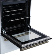 Forno Lamazze 20-Inch Freestanding Gas Range, 2.05 cu. ft. Oven, 4 Sealed Burners, White with Antique Brass Accents (Model FFSGS6265-20WHT)