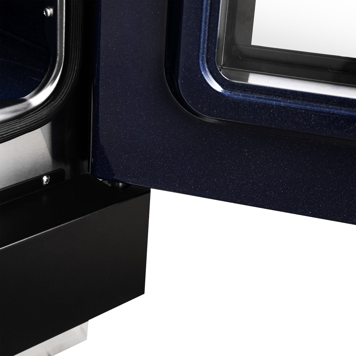 Forno Capriasca 30-Inch French Door Gas Range, 4.32 cu. ft., 5 Sealed Burners, Air Fryer Kit, Rotisserie Kit, Wok Support, Griddle, Black with Antique Brass Accents (FFSGS6460-30BLK)