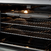 Forno Giovanni 30-Inch Gas Range, 4.32 cu. ft. Oven, 5 Sealed Burners with Griddle, Wok Ring & Air Fry Basket, Black with Antique Brass Accents (Model FFSGS6274-30BLK)