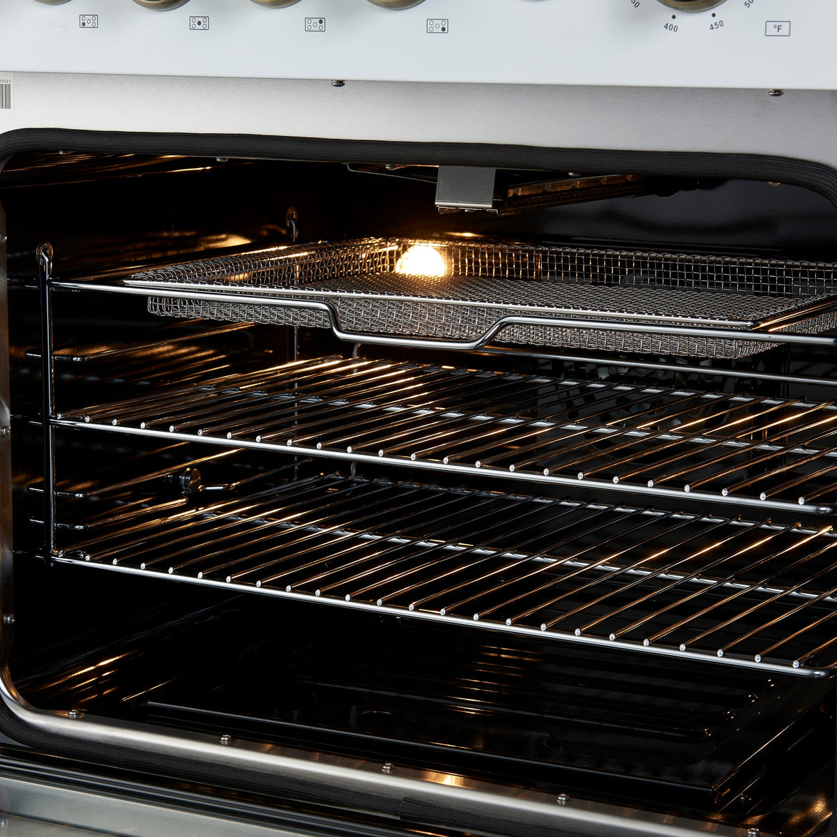 Forno Giovanni 30-Inch Gas Range, 4.32 cu ft Oven, 5 Sealed Burners, White with Antique Brass Accents (Model FFSGS6274-30WHT)