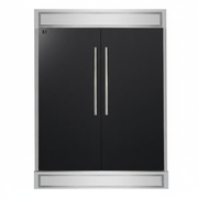 FORNO Maderno 60-Inch Convertible Refrigerator Freezer Combo, 27.2 cu ft, Dual Zone, Black with Stainless Steel Handles, Trim Kit Included – FFFFD1722-60MG-BLK