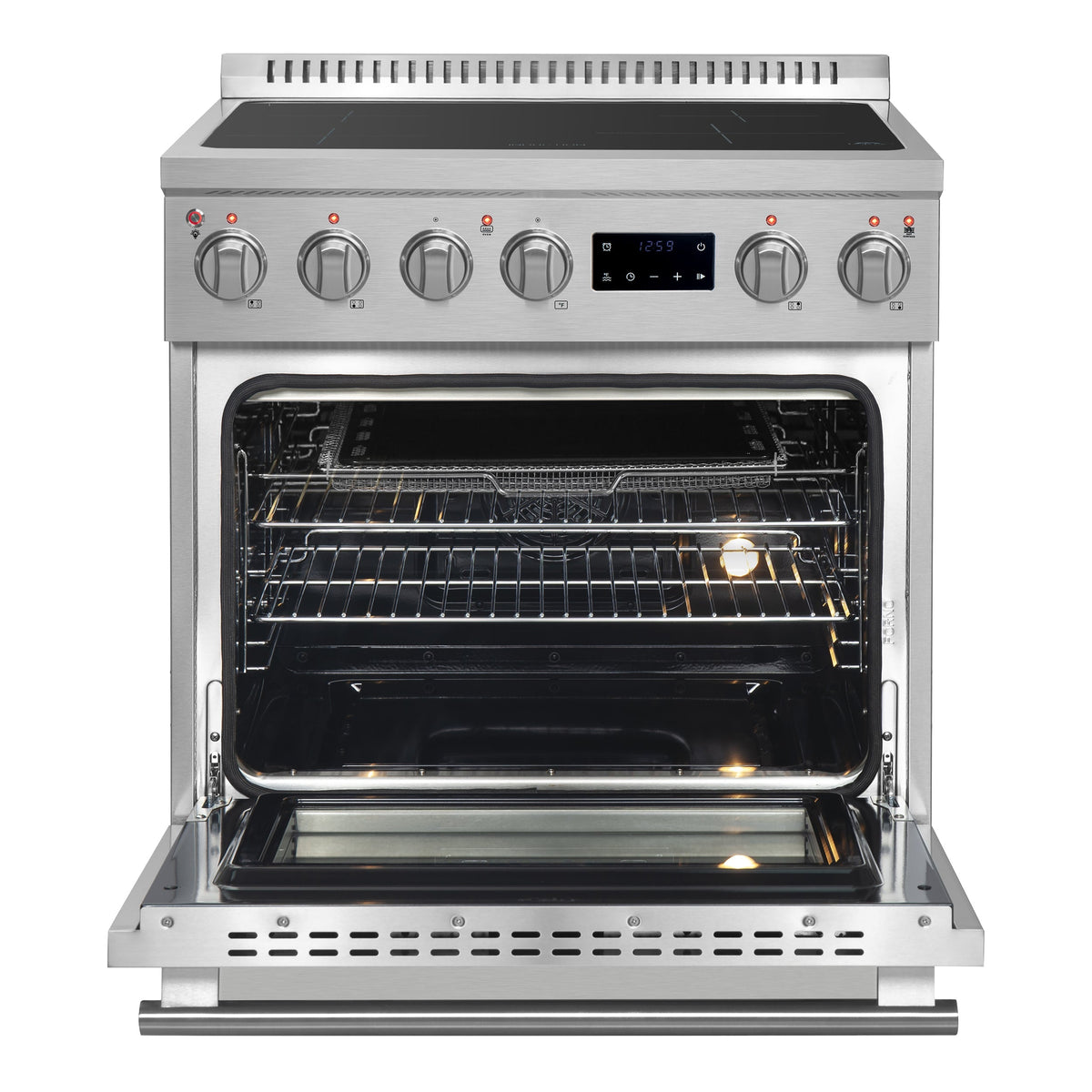 Forno Torino 30 in. 4.32 cu. ft. Induction Range with True Convection, Air Fry & Sous Vide, Stainless Steel, 240V (FFSIN0936-30)