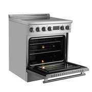 Forno Torino 30 in. 4.32 cu. ft. Induction Range with True Convection, Air Fry & Sous Vide, Stainless Steel, 240V (FFSIN0936-30)