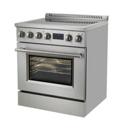Forno Torino 30 in. 4.32 cu. ft. Induction Range with True Convection, Air Fry & Sous Vide, Stainless Steel, 240V (FFSIN0936-30)