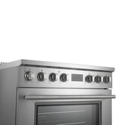 Forno Torino 36" Induction Range, 5.36 cu. ft. True Convection Oven with Air Fry and Sous Vide, Stainless Steel, 240V (FFSIN0936-36)