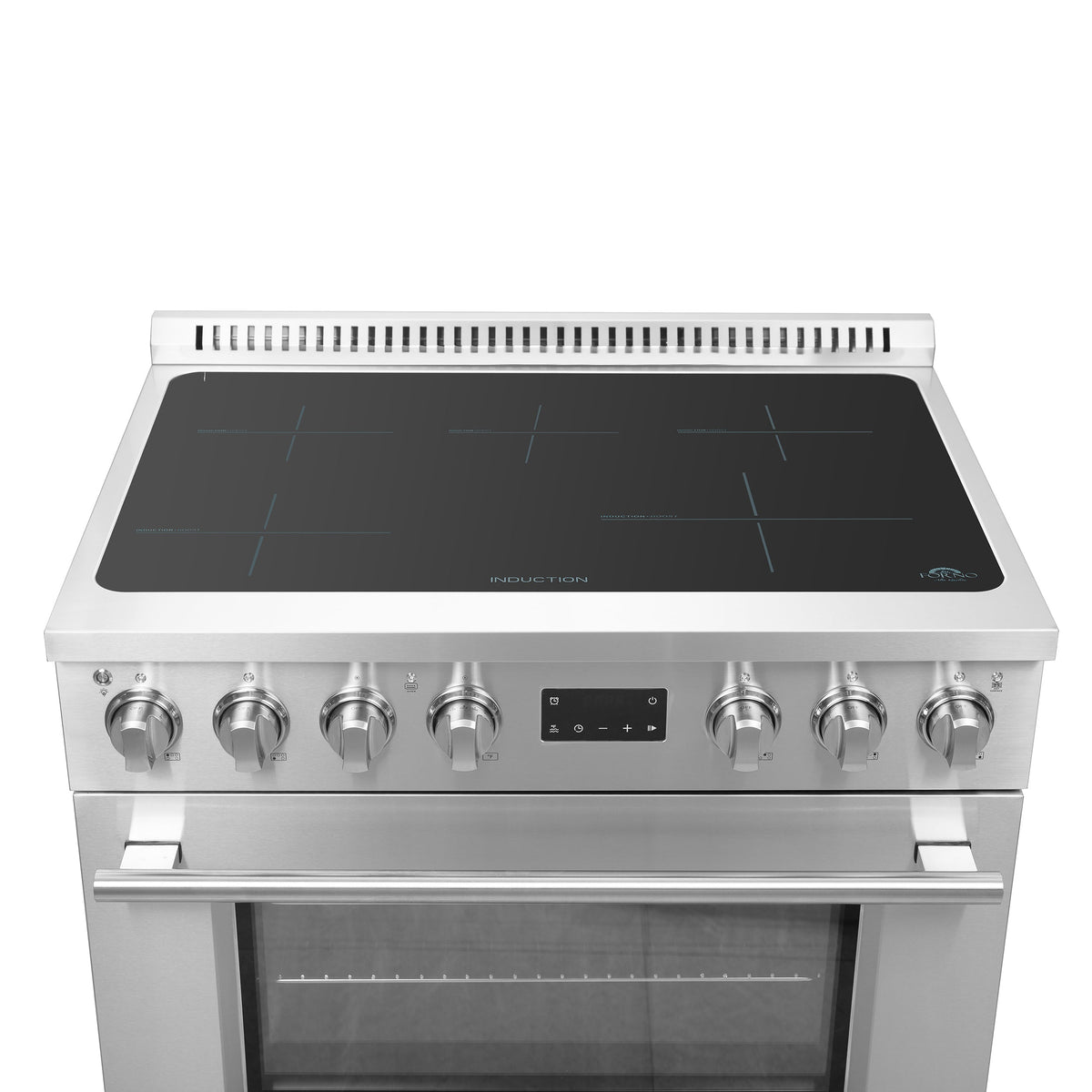 Forno Torino 36" Induction Range, 5.36 cu. ft. True Convection Oven with Air Fry and Sous Vide, Stainless Steel, 240V (FFSIN0936-36)