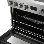 Forno Torino 36" Induction Range, 5.36 cu. ft. True Convection Oven with Air Fry and Sous Vide, Stainless Steel, 240V (FFSIN0936-36)