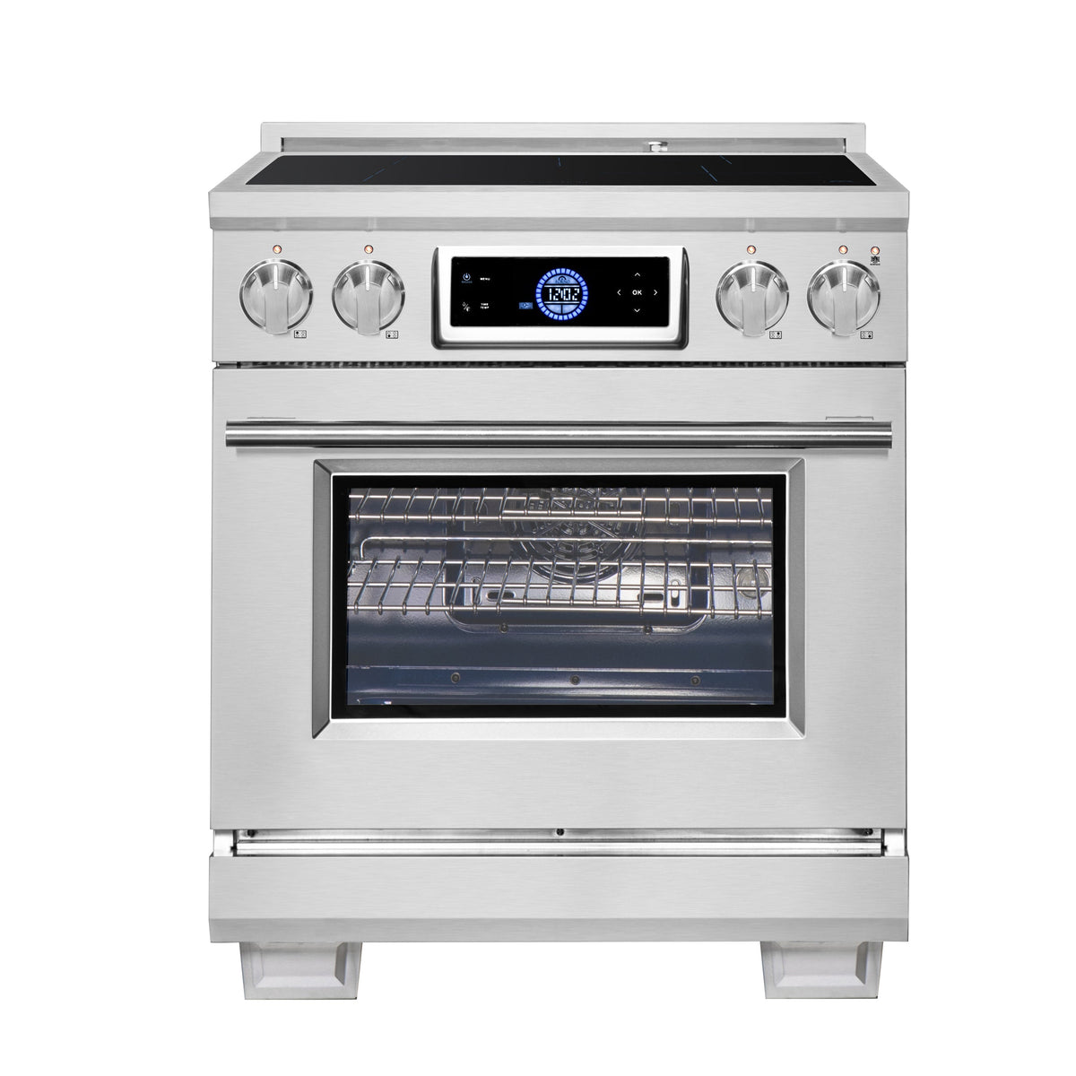 Forno Maximus 30-Inch Induction Range with 4.32 cu. ft. Oven, Air Fry, Air Sous Vide, True Convection, Digital Display – Model FFSIN0968-30