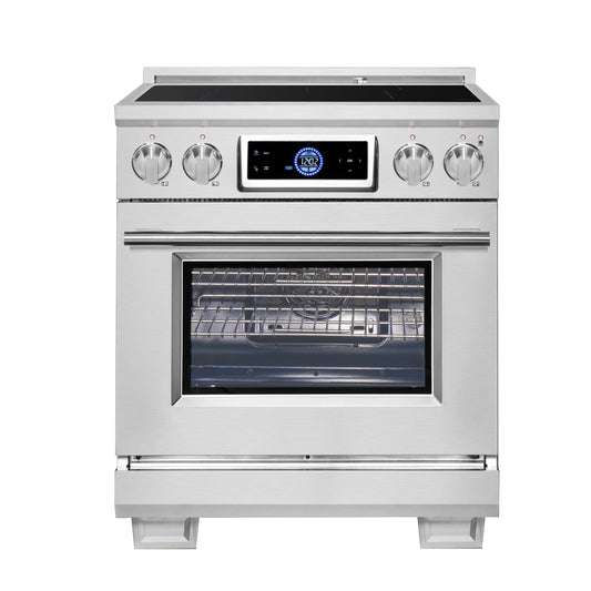 Forno Maximus 30-Inch Induction Range with 4.32 cu. ft. Oven, Air Fry, Air Sous Vide, True Convection, Digital Display – Model FFSIN0968-30