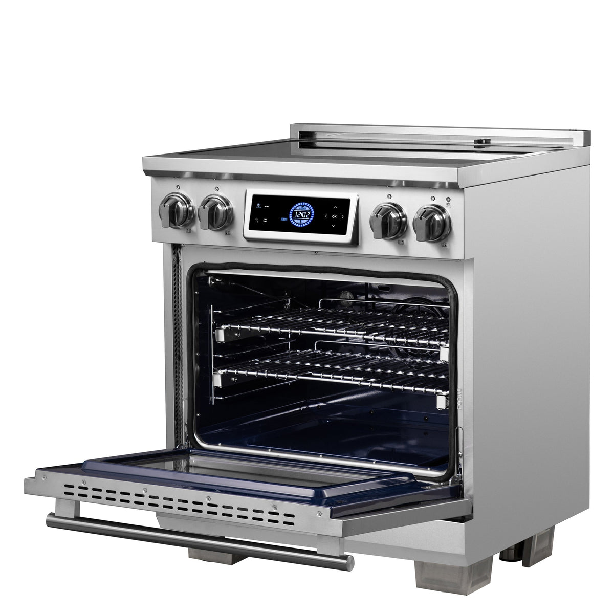 Forno Maximus 30-Inch Induction Range with 4.32 cu. ft. Oven, Air Fry, Air Sous Vide, True Convection, Digital Display – Model FFSIN0968-30