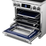 Forno Maximus 30-Inch Induction Range with 4.32 cu. ft. Oven, Air Fry, Air Sous Vide, True Convection, Digital Display – Model FFSIN0968-30