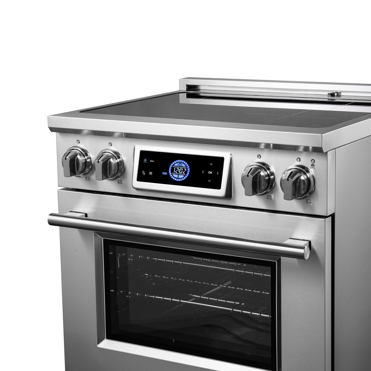 Forno Maximus 30-Inch Induction Range with 4.32 cu. ft. Oven, Air Fry, Air Sous Vide, True Convection, Digital Display – Model FFSIN0968-30