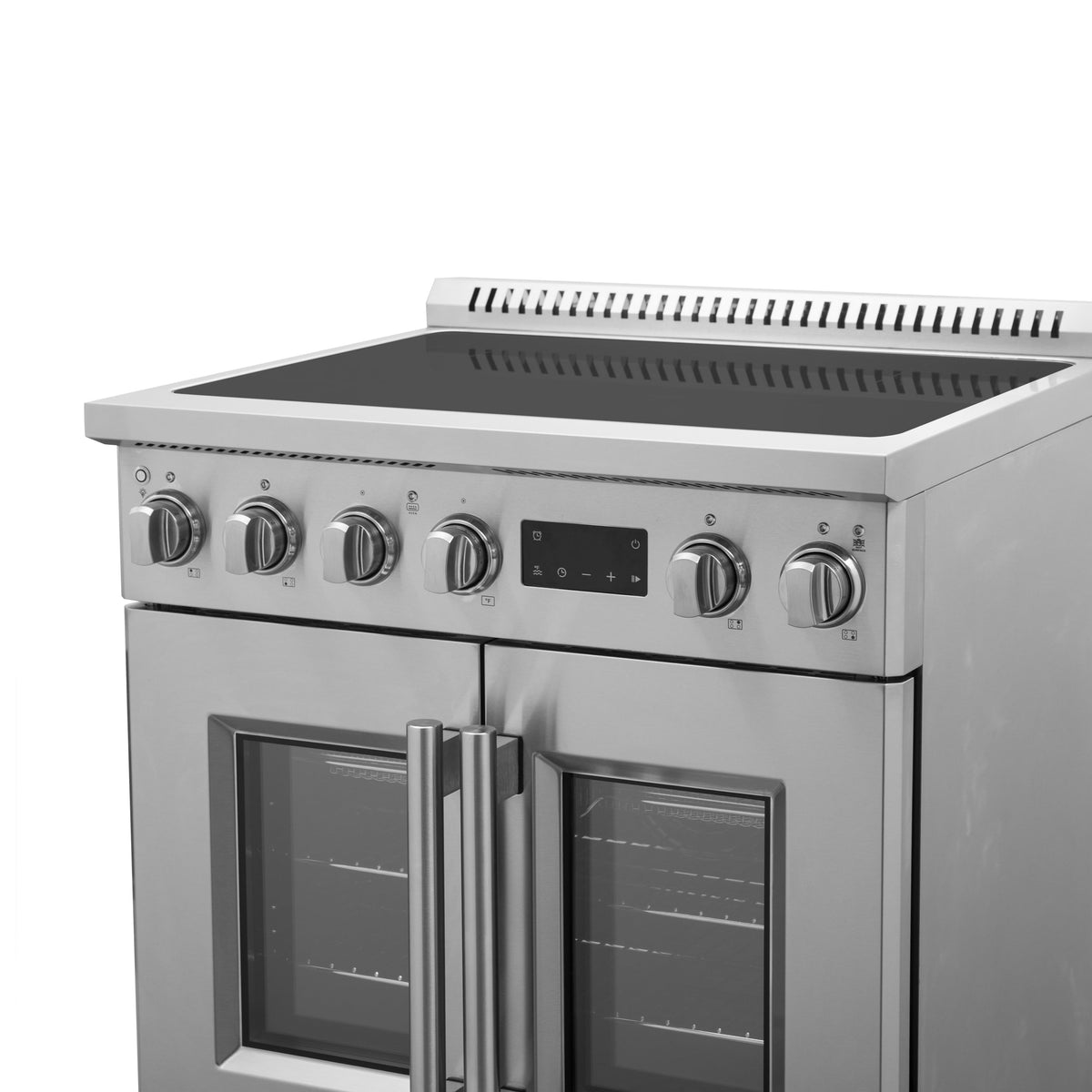 FORNO Torino 30-Inch Induction Range with French Door, 4.32 cu. ft. True Convection Oven, Air Fry & Sous Vide, Stainless Steel, 240V (FFSIN0950-30)