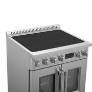 FORNO Torino 30-Inch Induction Range with French Door, 4.32 cu. ft. True Convection Oven, Air Fry & Sous Vide, Stainless Steel, 240V (FFSIN0950-30)