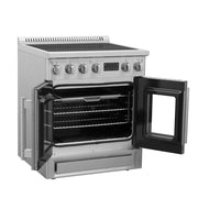 FORNO Torino 30-Inch Induction Range with French Door, 4.32 cu. ft. True Convection Oven, Air Fry & Sous Vide, Stainless Steel, 240V (FFSIN0950-30)