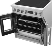 FORNO Torino 30-Inch Induction Range with French Door, 4.32 cu. ft. True Convection Oven, Air Fry & Sous Vide, Stainless Steel, 240V (FFSIN0950-30)