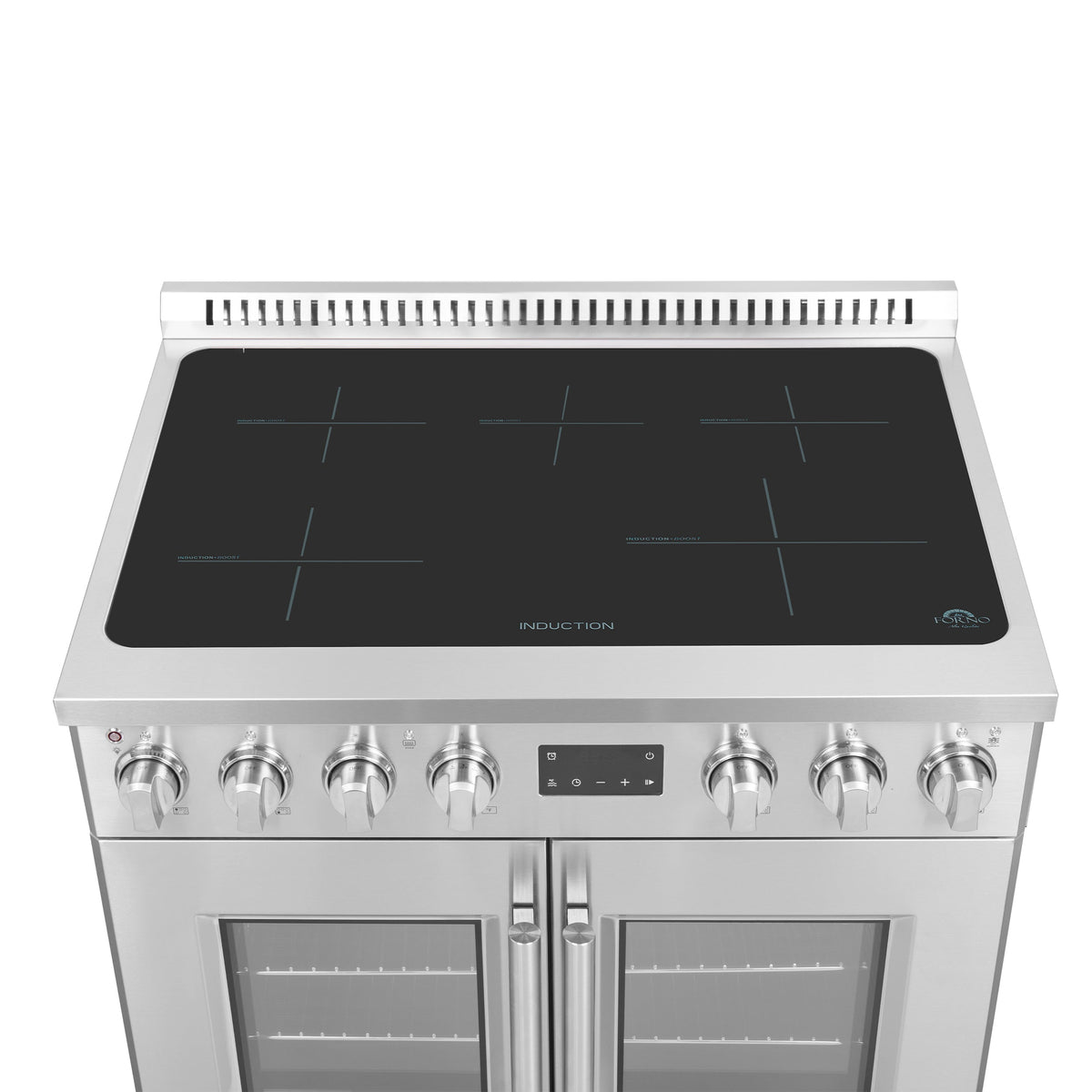 Forno Torino 36-Inch Induction Range with French Door Oven, 5.36 cu. ft., True Convection, Air Fry, Air Sous Vide, Stainless Steel, 240V (FFSIN0950-36)