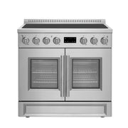 Forno Torino 36-Inch Induction Range with French Door Oven, 5.36 cu. ft., True Convection, Air Fry, Air Sous Vide, Stainless Steel, 240V (FFSIN0950-36)