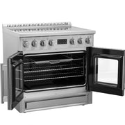 Forno Torino 36-Inch Induction Range with French Door Oven, 5.36 cu. ft., True Convection, Air Fry, Air Sous Vide, Stainless Steel, 240V (FFSIN0950-36)