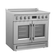 Forno Torino 36-Inch Induction Range with French Door Oven, 5.36 cu. ft., True Convection, Air Fry, Air Sous Vide, Stainless Steel, 240V (FFSIN0950-36)