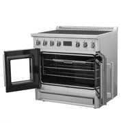 Forno Torino 36-Inch Induction Range with French Door Oven, 5.36 cu. ft., True Convection, Air Fry, Air Sous Vide, Stainless Steel, 240V (FFSIN0950-36)