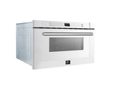 FORNO Capoliveri 24-Inch Built-In Microwave Drawer, 1.2 cu. ft., White with Stainless Steel Handle (Model FMWDR3000-24WHT)