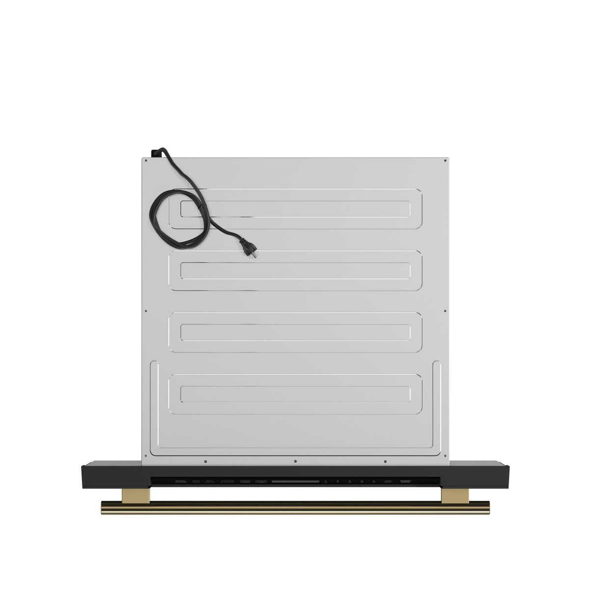 FORNO Capoliveri 30-Inch Built-In Microwave Drawer, 1.2 cu. ft., Black with Antique Brass Handle (FMWDR3000-30BLK)