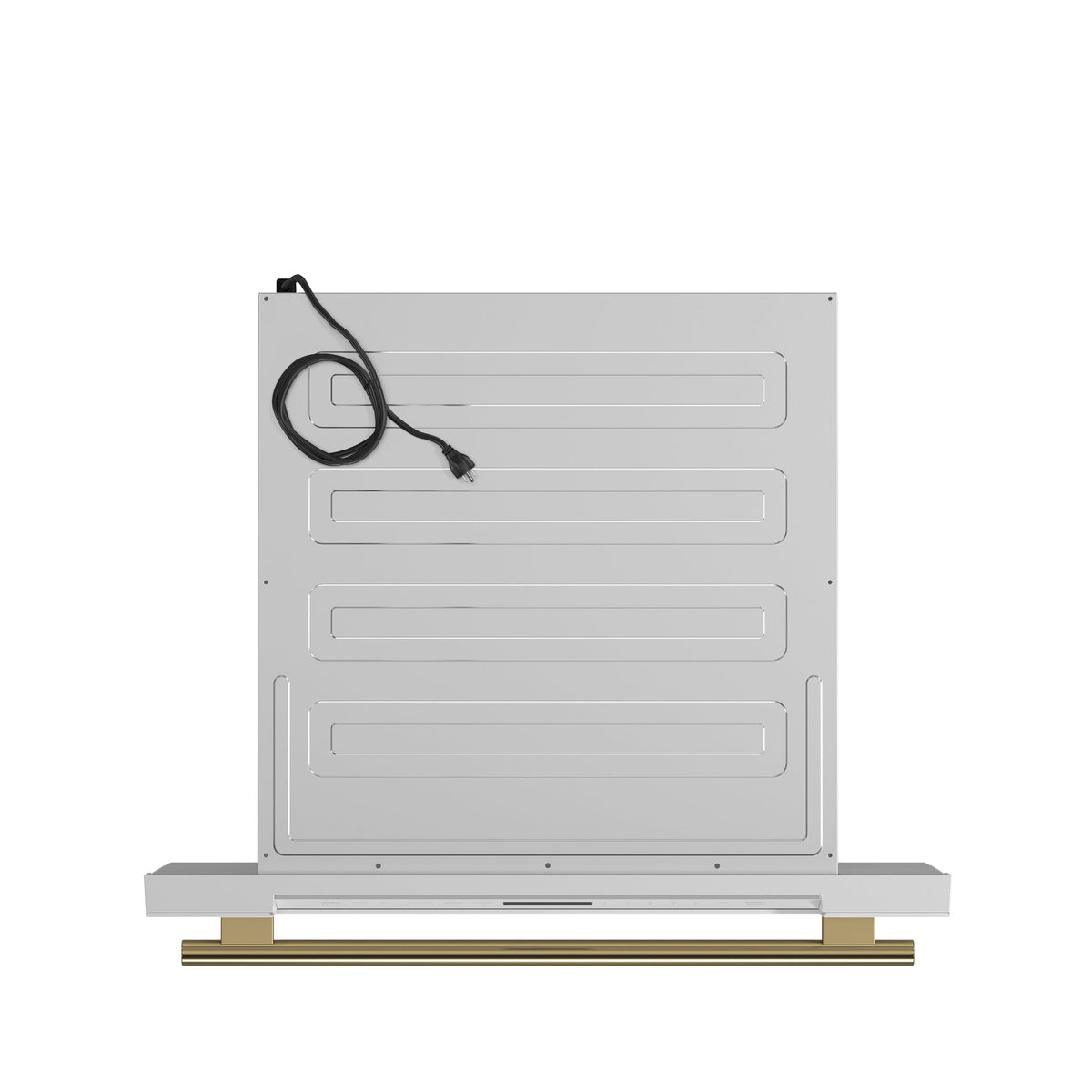 FORNO Capoliveri 30-Inch Built-In Microwave Drawer, 1.2 cu. ft., White with Antique Brass Handle (Model FMWDR3000-30WHT)