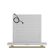 FORNO Capoliveri 30-Inch Built-In Microwave Drawer, 1.2 cu. ft., White with Antique Brass Handle (Model FMWDR3000-30WHT)