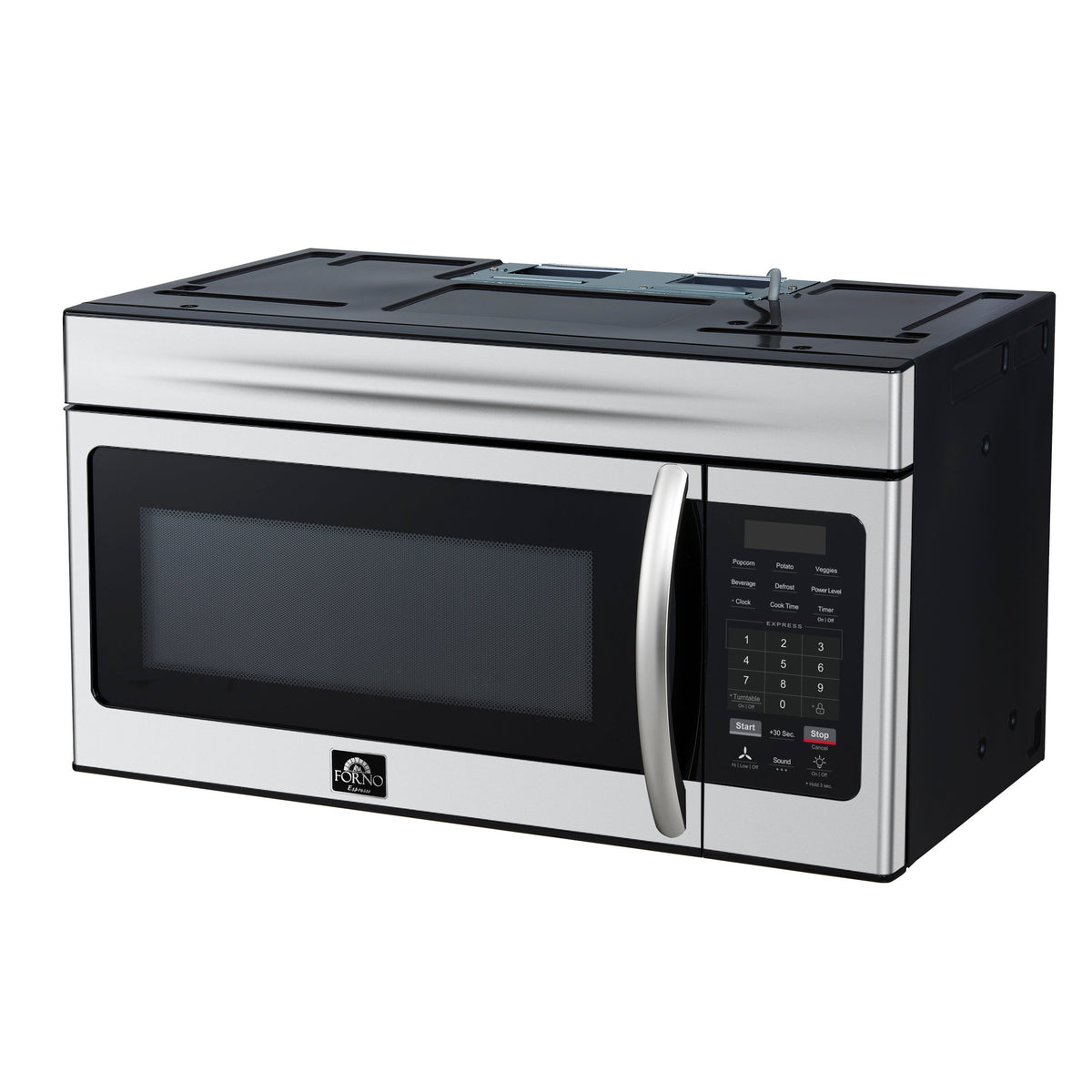 FORNO Scalo 30-Inch Over-the-Range Microwave, 1.6 Cu. Ft., 300 CFM Venting, Stainless Steel (Model FOTR3007-30)