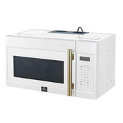 FORNO Fornace 30-Inch Over-the-Range Microwave, 1.5 cu. ft., 300 CFM, White with Antique Brass Accents (FOTR3038-30WHT)