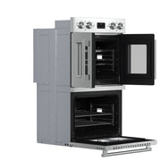 FORNO Asti 30-Inch French Door Double Electric Wall Oven, 7.36 cu. ft., Air Fry, Self Clean, Sous Vide (Model FBOEL1340-30)