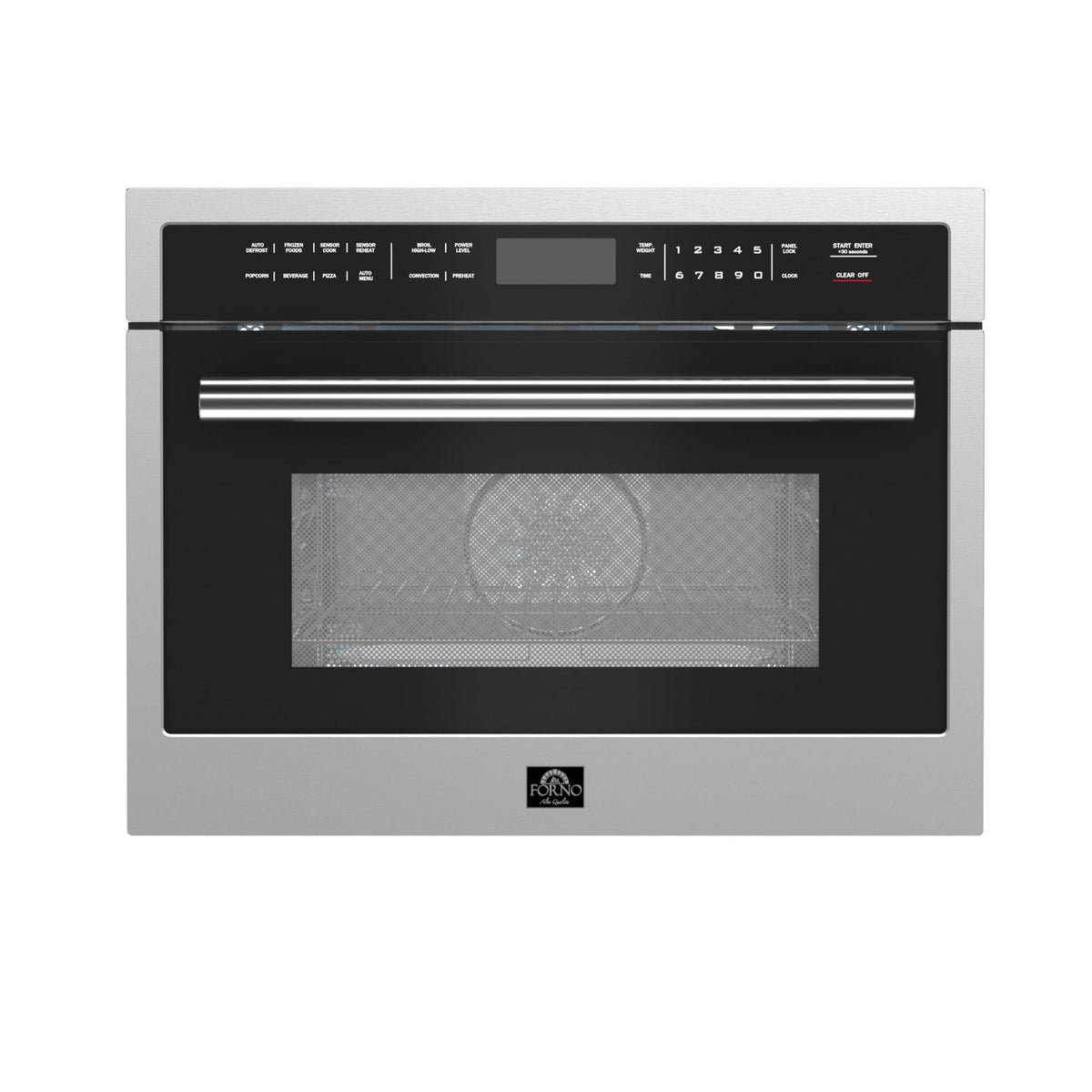 FORNO Oliena 24-Inch Built-In Microwave Oven, 1.6 Cu. Ft., Stainless Steel (Model FMWDR3093-24)