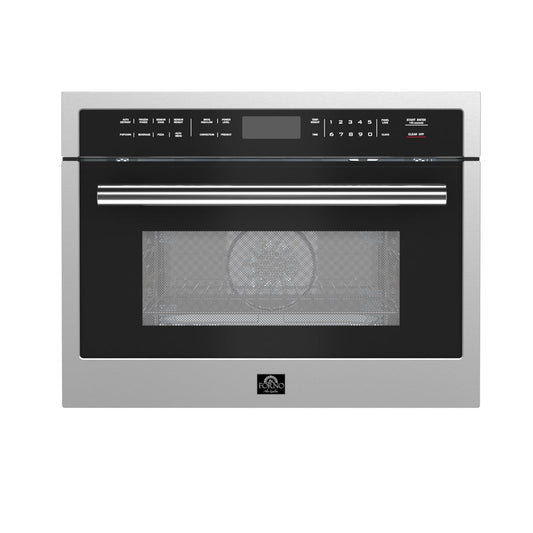 FORNO Oliena 24-Inch Built-In Microwave Oven, 1.6 Cu. Ft., Stainless Steel (Model FMWDR3093-24)