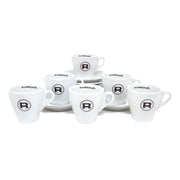 Rocket Espresso 6 Piece Flat White Cup and Saucer Set - White