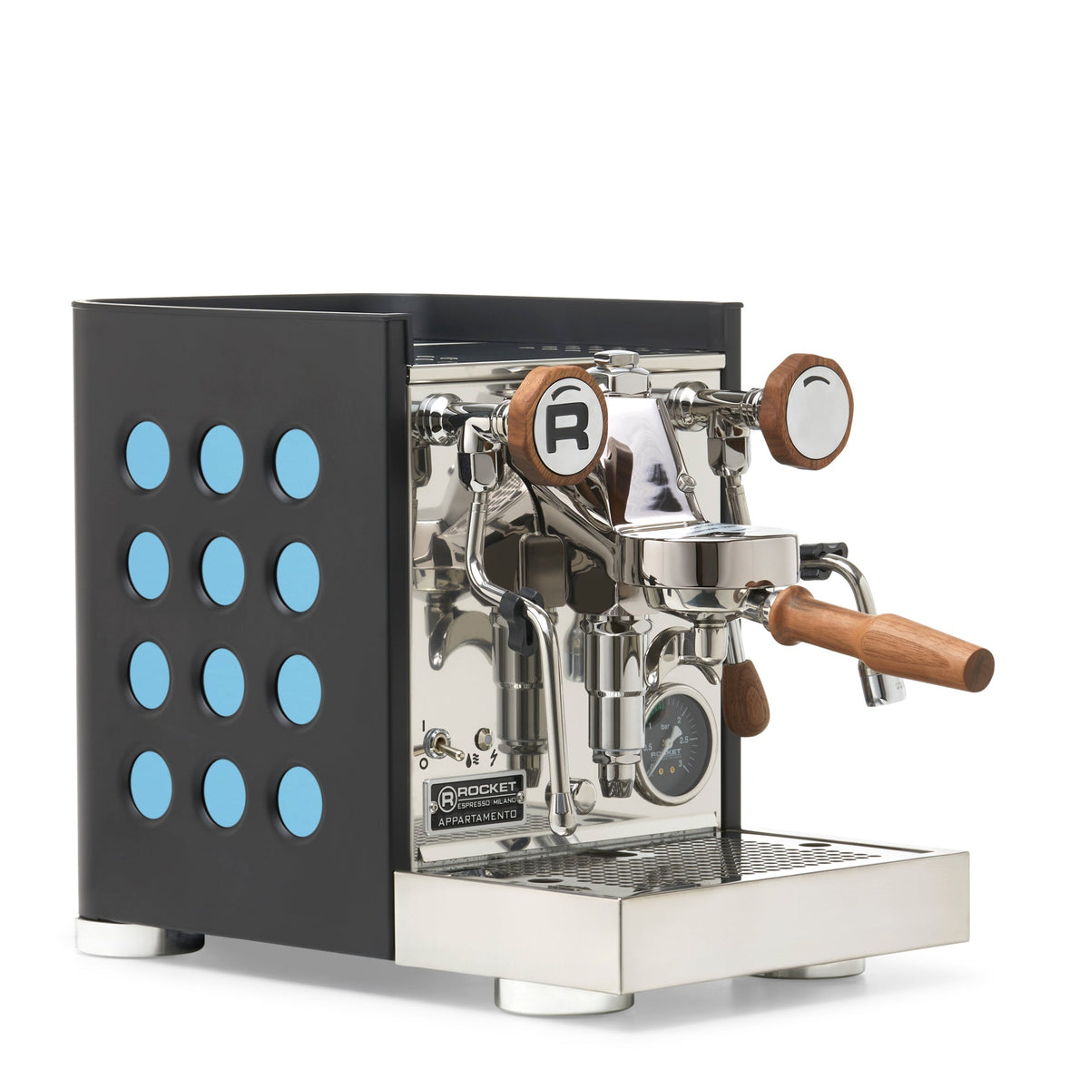 Rocket Espresso Appartamento TCA Espresso Machine - Black with Black Stripe