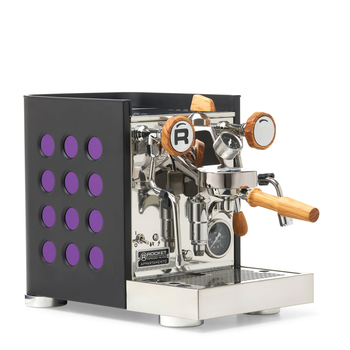 Rocket Espresso Appartamento TCA Espresso Machine - Black with Black Stripe