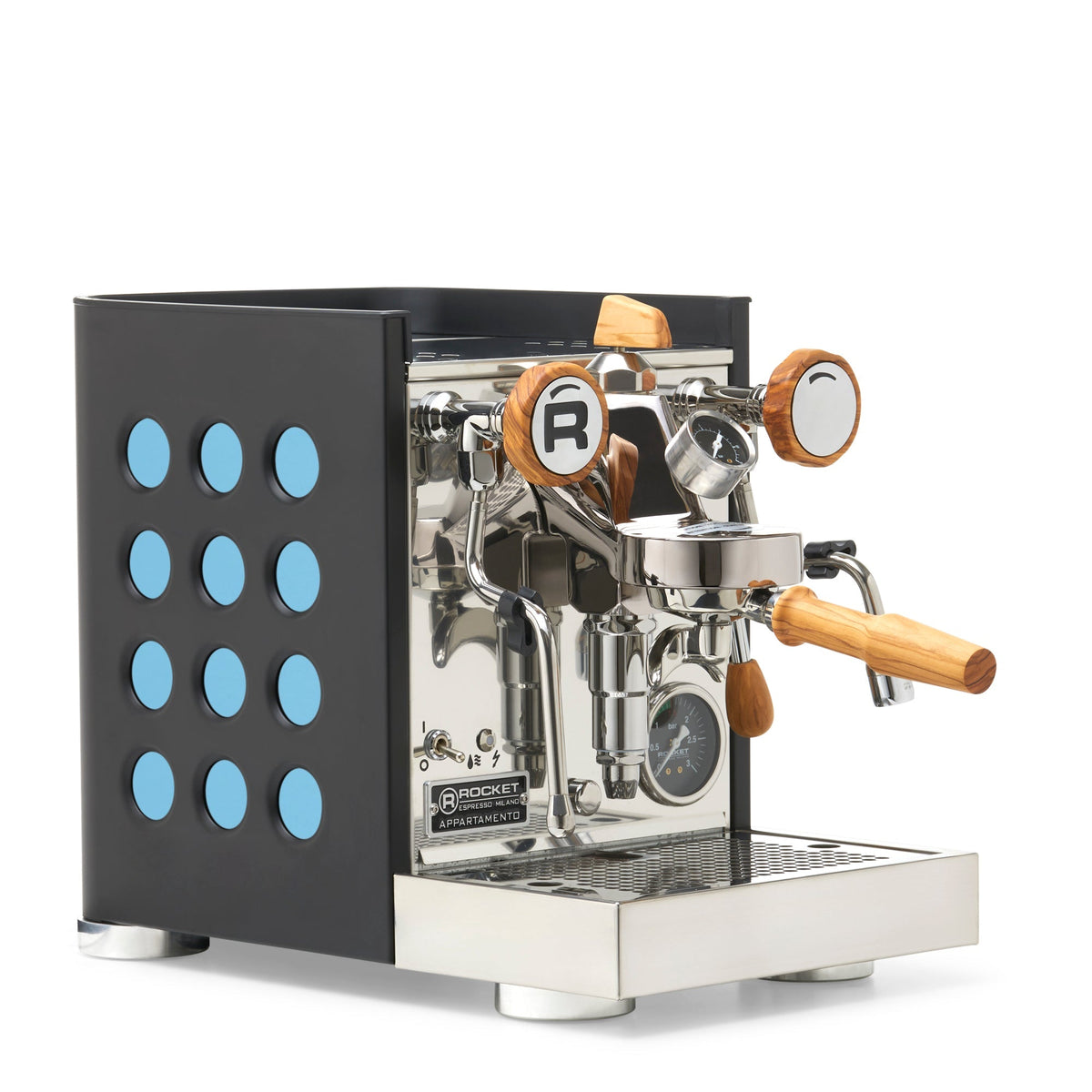 Rocket Espresso Appartamento TCA Espresso Machine - Black with Black Stripe